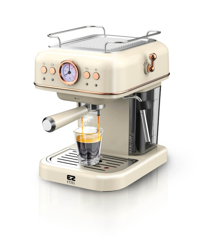 เครื่องชงกาแฟ ETZEL SN308 สีครีม